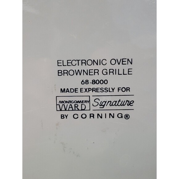 Corning Ware  Oven Browner Grill 68-8000 Made for Montgomery Ward VTG *No Lid* - Picture 11 of 11